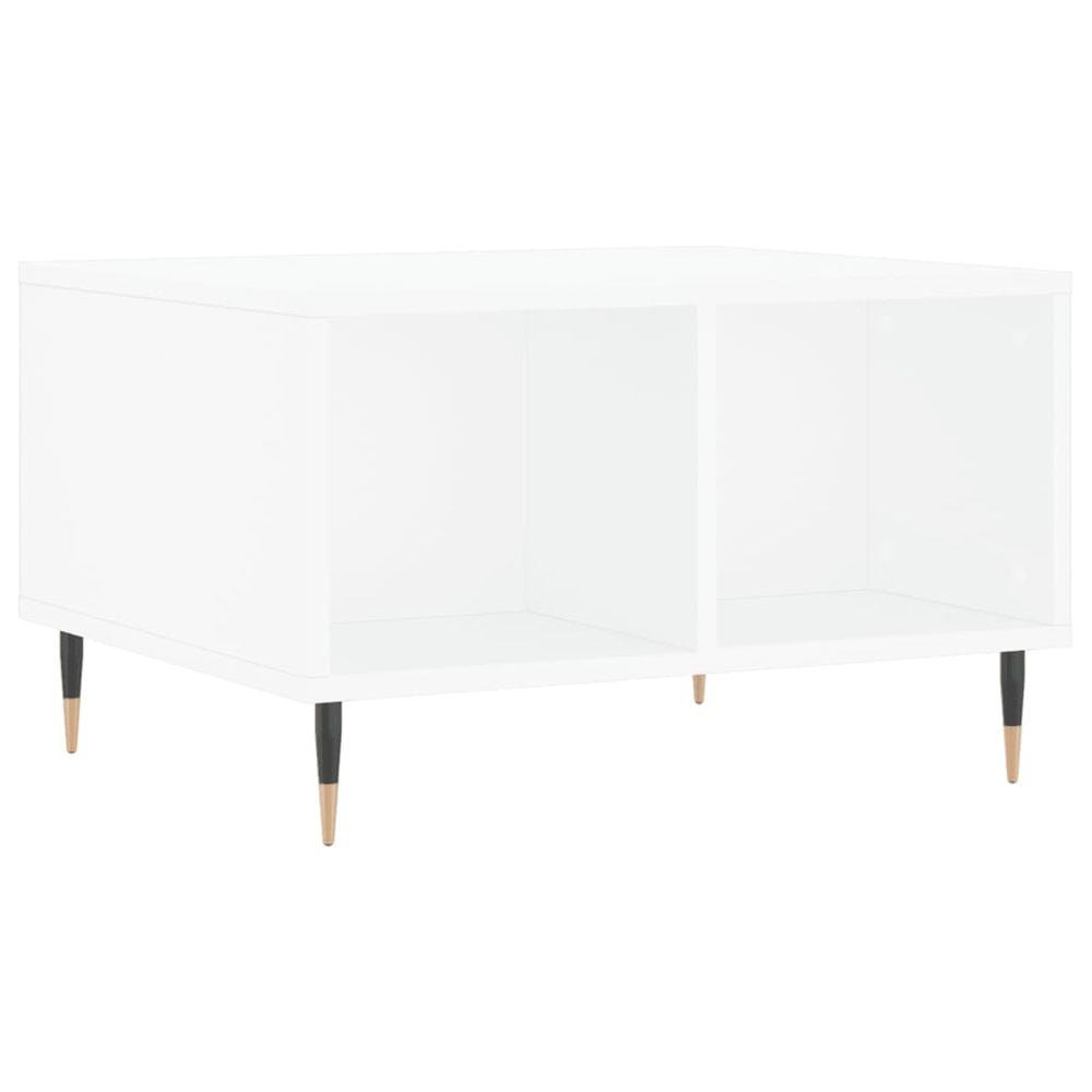 Vidaxl Konferenčný stolík biely 60x50x36,5 cm spracované drevo